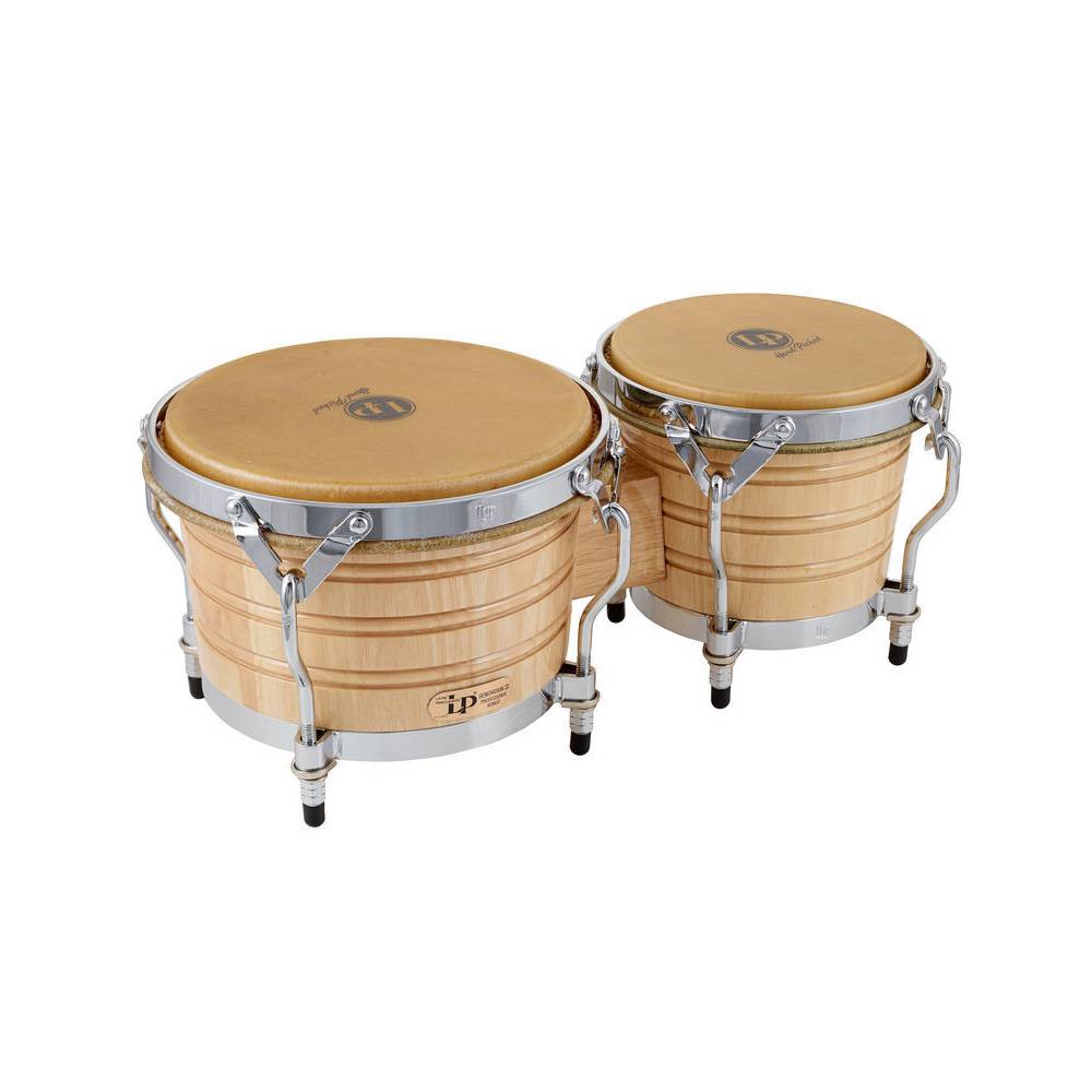 Latin Percussion LP201A3 Generation III Wood Bongos Chrome