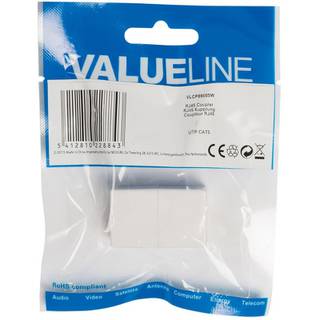 Valueline VLCP89005W RJ45 koppelstuk
