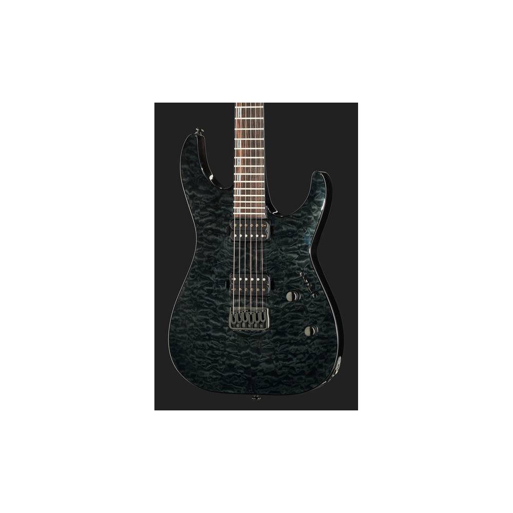 ESP LTD Deluxe H-1001 QM See Thru Black elektrische gitaar