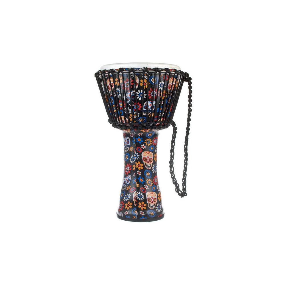 Meinl PADJ7-M-F Rope Tuned Travel Series Day Of The Dead 10 inch Djembe