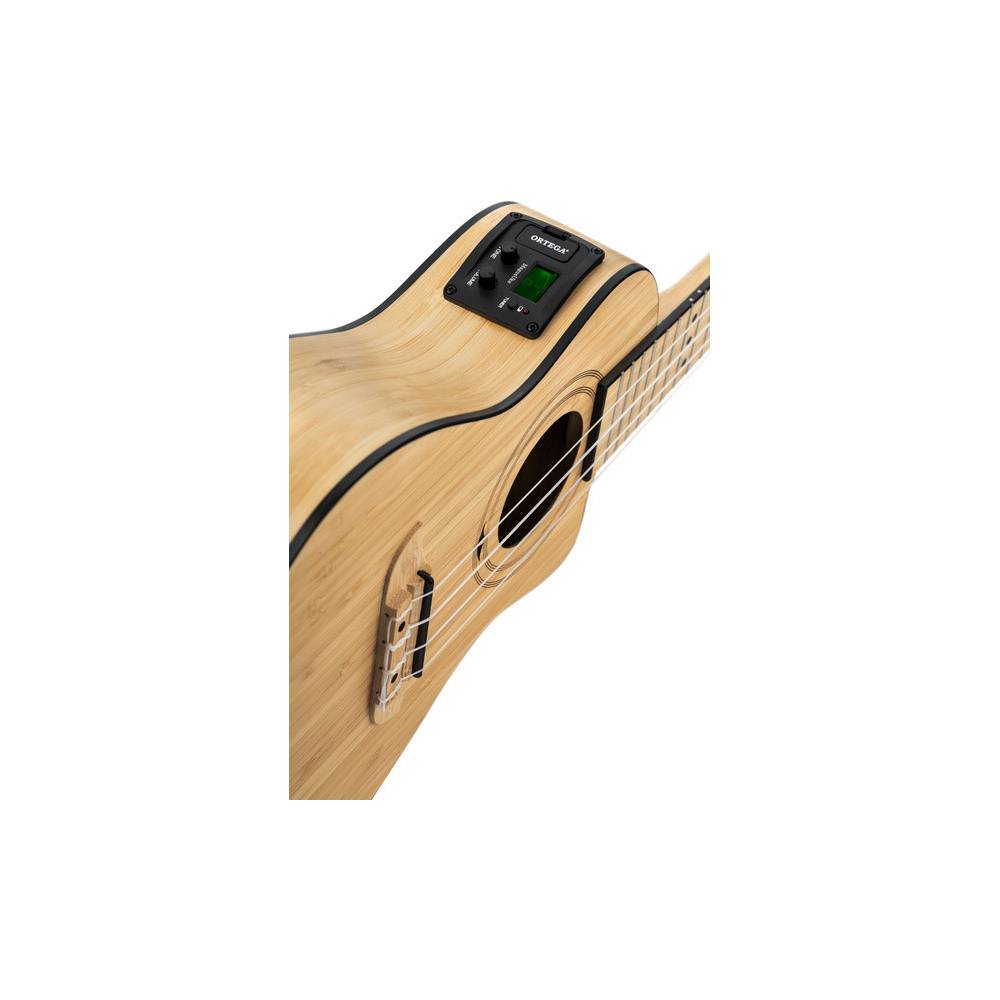 Ortega RUNAB-CC Bamboo Series Concert Size Ukulele Natural E/A concert ukelele met gigbag