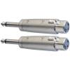 Stagg AC-XFPMH Verloop XLR female - Jack male (2 stuks)