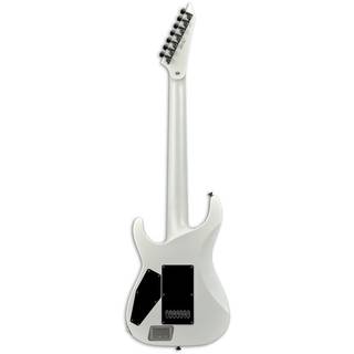 ESP E-II M-II 7B Baritone EverTune Pearl White 7-snarige elektrische gitaar met koffer
