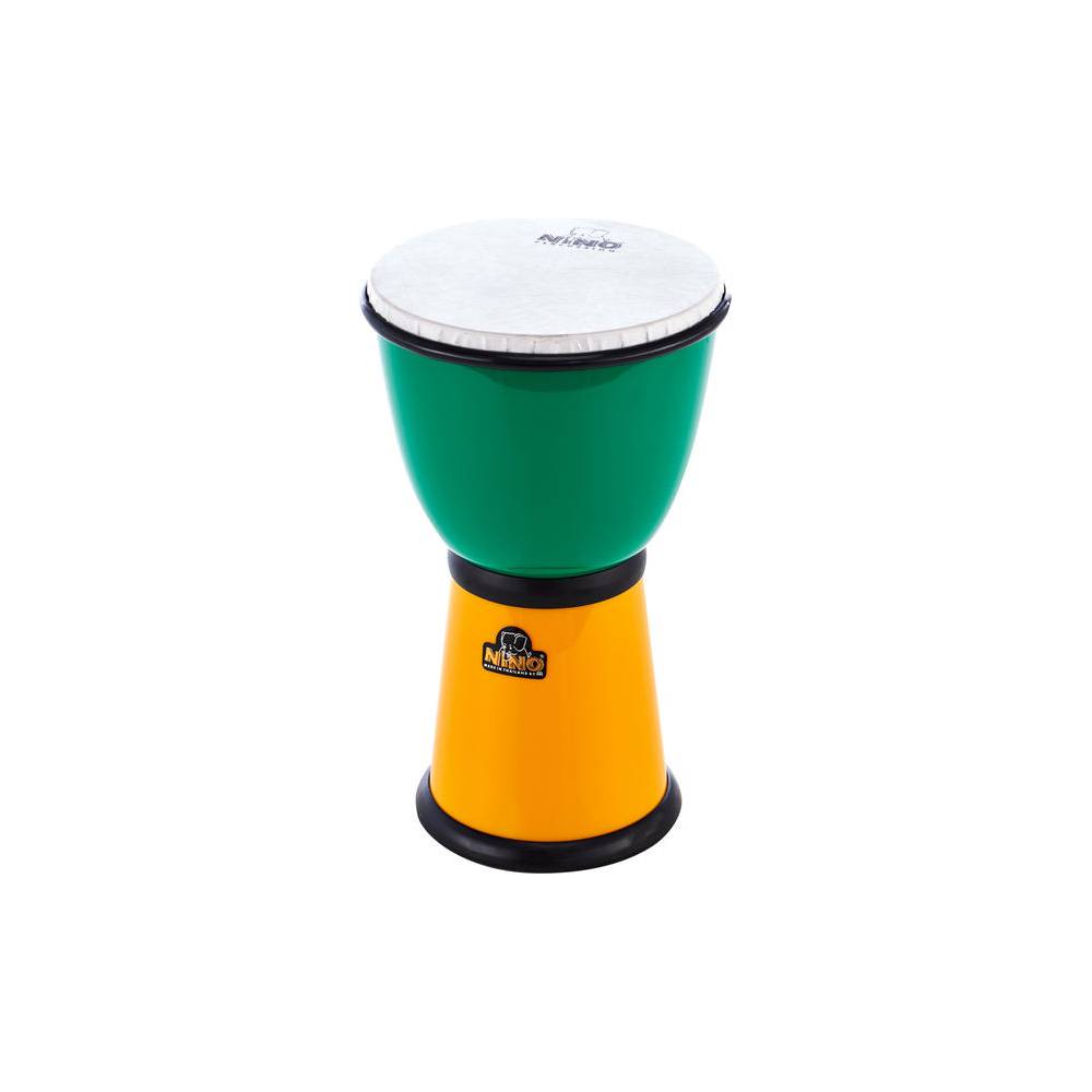 Nino Percussion NINO18G/Y kunststof djembe groen met geel