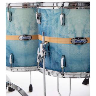 Pearl MCT925XUP/C825 Masters Maple Complete Ocean Blue Stripe 5d.Shell set