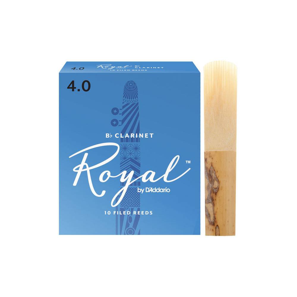 D'Addario Woodwind Royal RCB1040 Bb Clarinet Reeds Strength 4 10-pack
