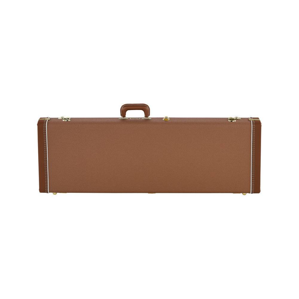 Fender G&G Deluxe Strat/Tele Hardshell Case Brown & Gold Plush koffer voor Stratocaster en Telecaster