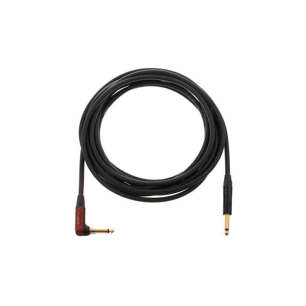 Cordial CSI6RP-SILENT ENCORE 6.3 TS jack silent haaks - 6.3 TS jack recht kabel 6m