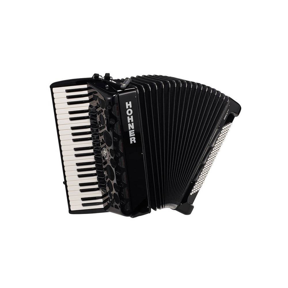 Hohner Amica Forte IV 120 Zwart, Silent Key accordeon
