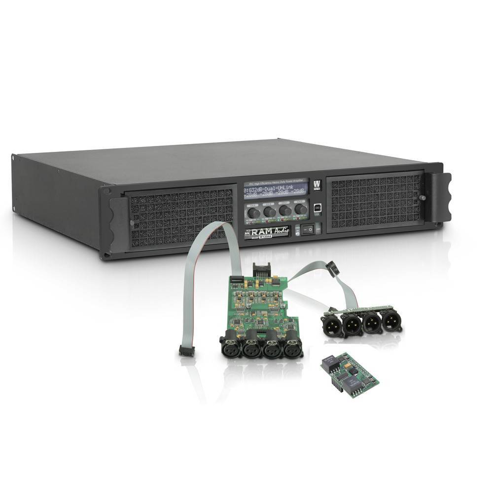 RAM Audio W12044 DSPAES Professionele versterker met DSP en AES-module