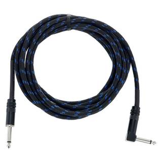 Cordial EI5PR-TWEED-BL Elements jack kabel 6.3 TS recht-haaks 5m tweed blauw