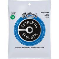 Martin Strings MA170PK3 Authentic Acoustic SP 80/20 Bronze 3-pack Extra Light