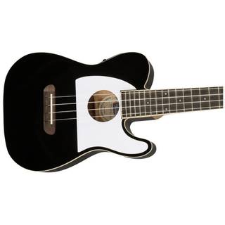Fender Fullerton Tele Uke Black elektrisch-akoestische concert ukelele