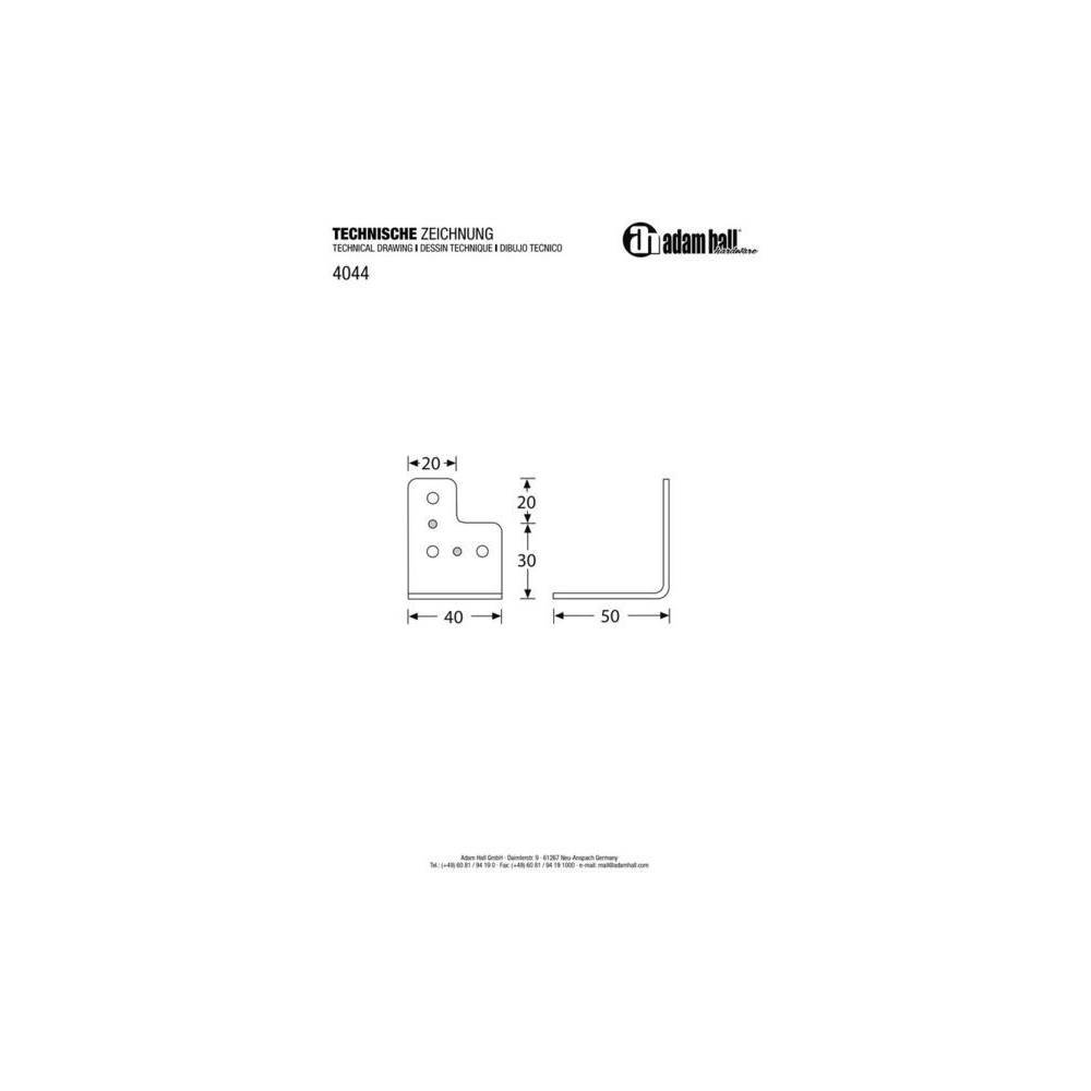 Adam Hall 4044 Overzethoek groot