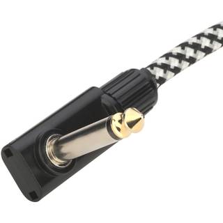 RockBoard Tweed Series Flat Patch Cable Salt&Pepper 10 cm
