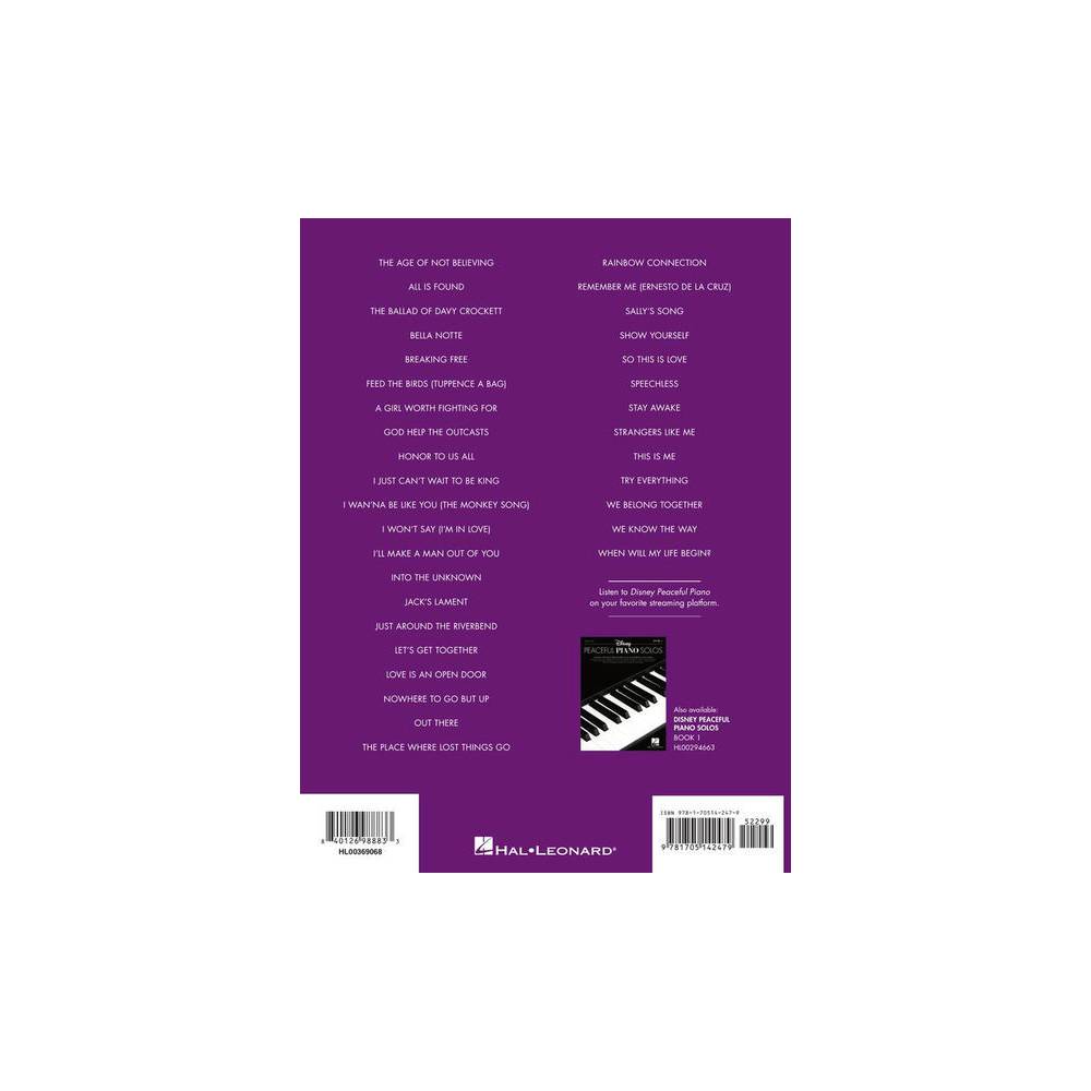 Hal Leonard Disney Peaceful Piano Solo Book 2 songboek voor piano