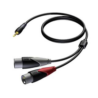 Procab CLA712/1.5 1x mini-jack - 2x XLR male verloopkabel 1,5m