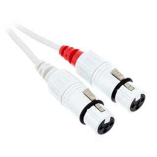 Cordial CFU3FC-SNOW Intro verloopkabel 2x XLR female - 2x RCA 3m wit
