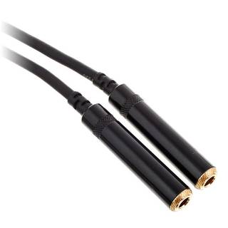 Cordial CFY0.3PGG Intro verloopkabel 6.3mm TS jack 2x fem - 1x male 0.3m zwart