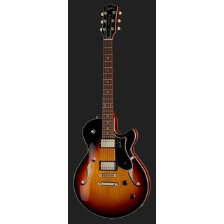 GODIN Montreal Premiere - Thin-line, Semi-hollow body Sunburst HG