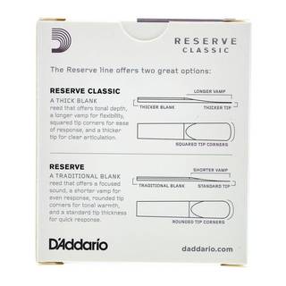 D'Addario Woodwinds Reserve Classic Bb 3.5+ rieten voor Bb klarinet (10 stuks)