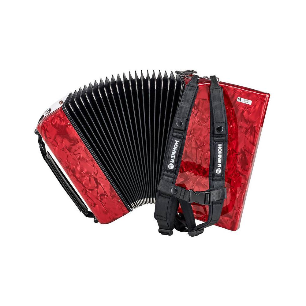 Hohner Bravo II 60 Rood, Silent Key accordeon