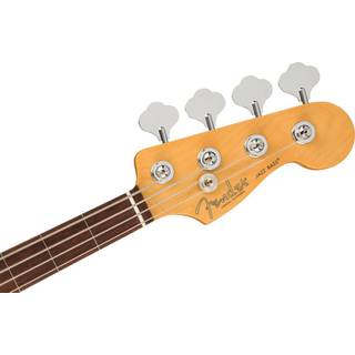 Fender American Professional II Jazz Bass FL Olympic White RW fretloze elektrische basgitaar met koffer