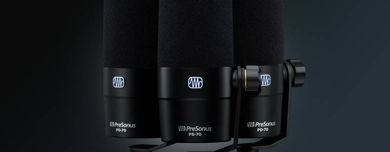 PreSonus PD-70 Broadcast Mic Delivers Clarity for the Spoken Word
