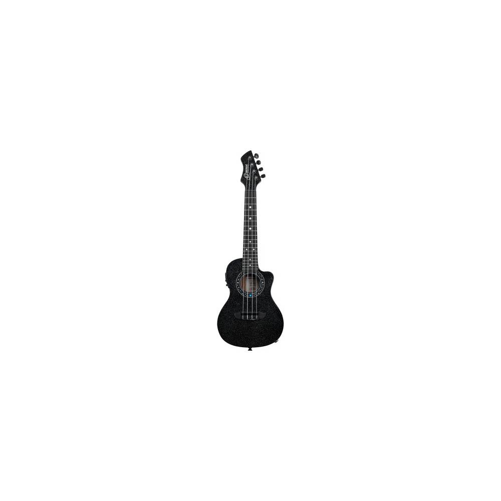 Ortega RUHZ-CE-STAR Horizon Series Concert Ukulele Black Sparkle E/A concert ukelele met gigbag