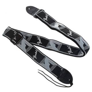 Fender Monogrammed Strap Black Light Grey Dark Grey