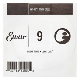 Elixir 13009 Anti-Rust Plain Steel .009 losse snaar