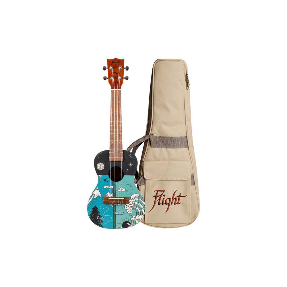 Flight Art Series AUC-33 Two Seasons concert ukelele met gigbag