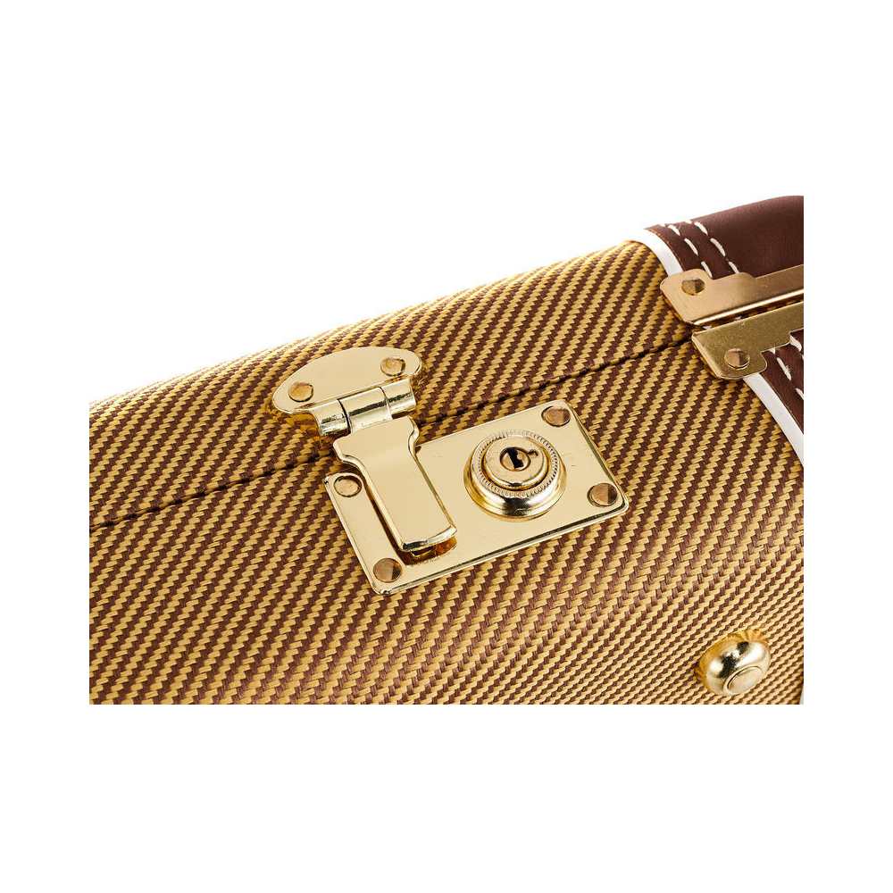 Fender G&G Deluxe Strat/Tele Hardshell Case Tweed Red Poodle Plush koffer voor Stratocaster en Telecaster