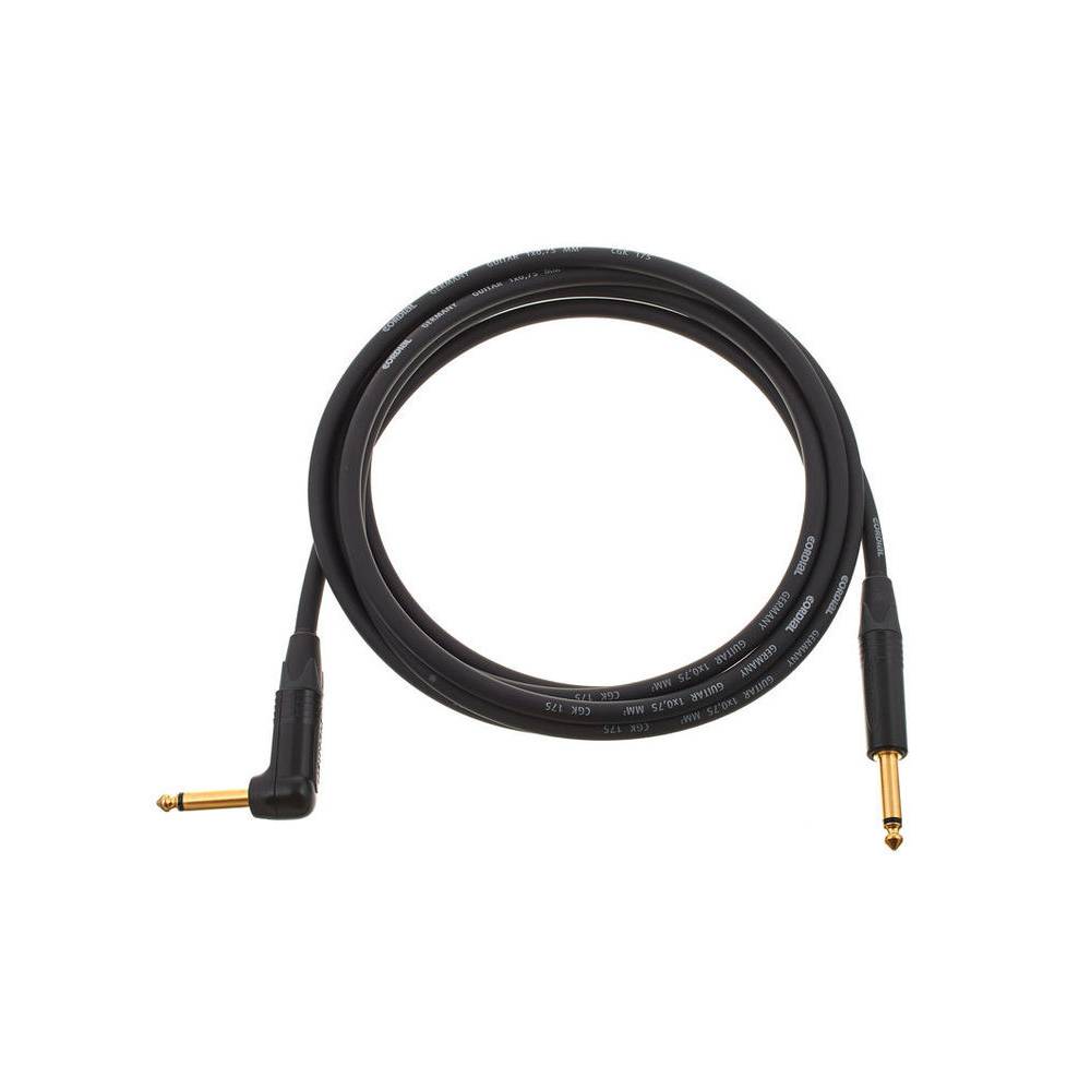 Cordial CSI3PR-175 ENCORE 6.3 TS jack haaks - 6.3 TS jack recht instrumentkabel 3m