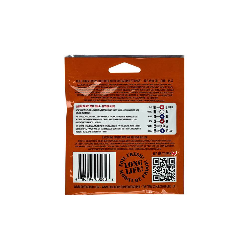 Rotosound JK12 Jumbo King set westerngitaarsnaren 012 - 054