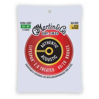 Martin Strings MA180T Lifespan 2.0 80/20 Bronze 12-String