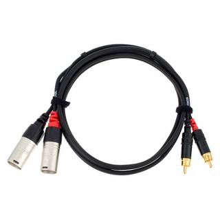 Cordial CFU1.5MC Intro verloopkabel 2x XLR male - 2x RCA male 1.5m