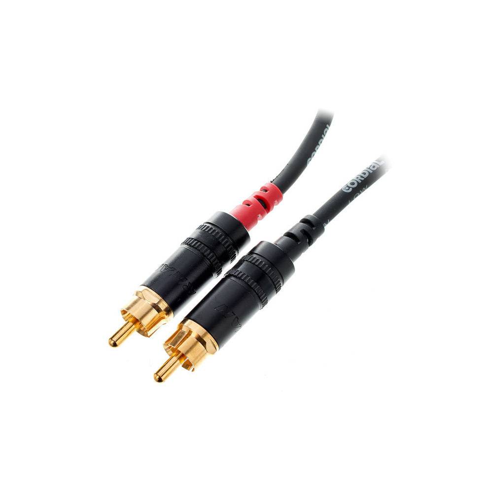 Cordial CFY6WCC-LONG Intro verloopkabel 3.5mm TRS jack - 2x RCA 6m zwart