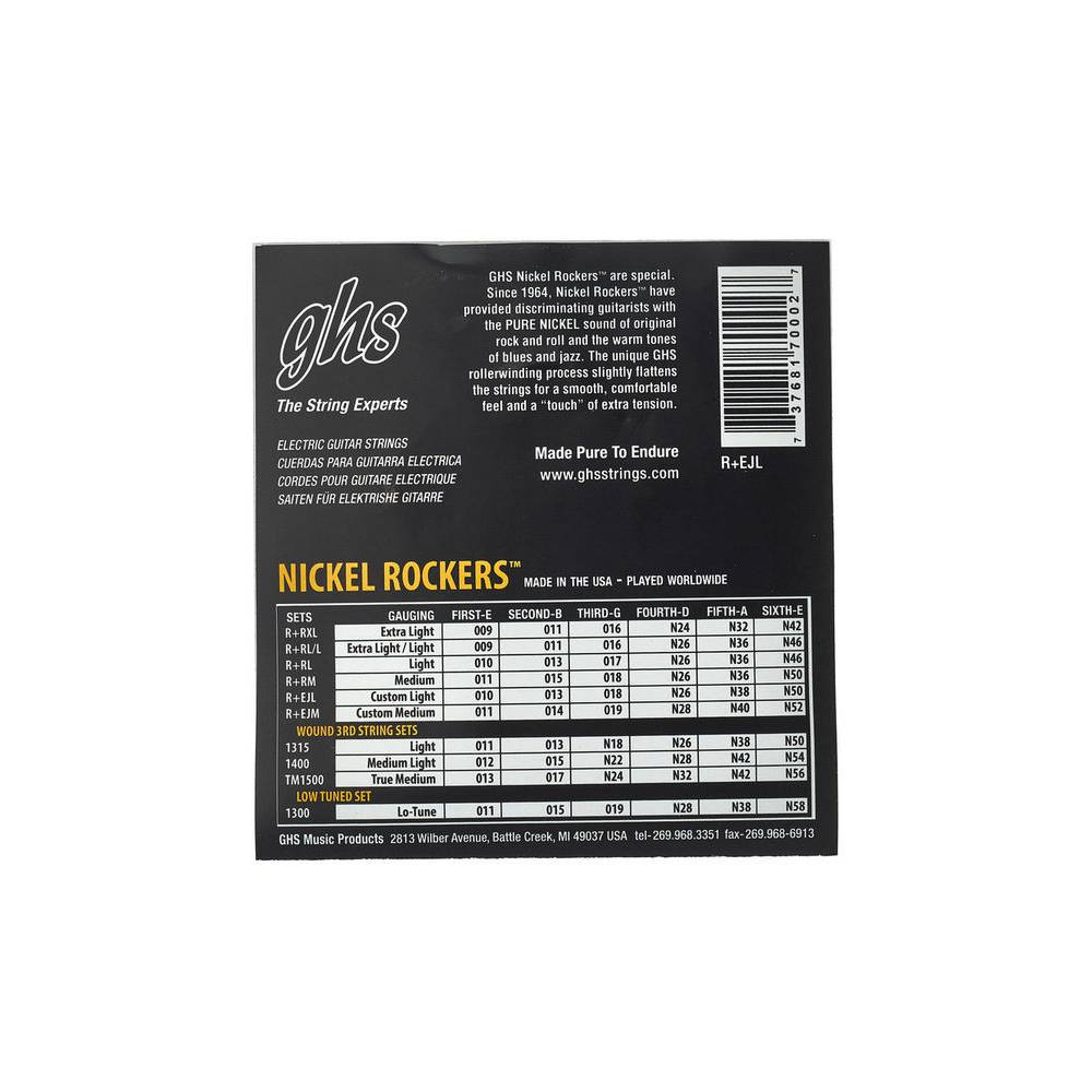 GHS R+EJL Eric Johnson Signature light snarenset gitaar