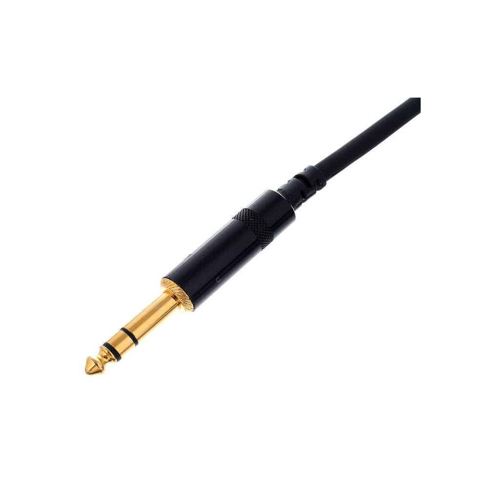 Cordial CFY1.5VPP-LONG Intro verloopkabel jack 6.3mm TRS -2x 6.3mm TS 1.5m zwart