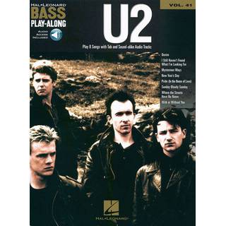 Hal Leonard Bass Play Along Volume 41 U2 Bass Guitar