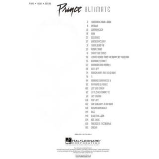 Hal Leonard - Prince: Ultimate (PVG) songbook