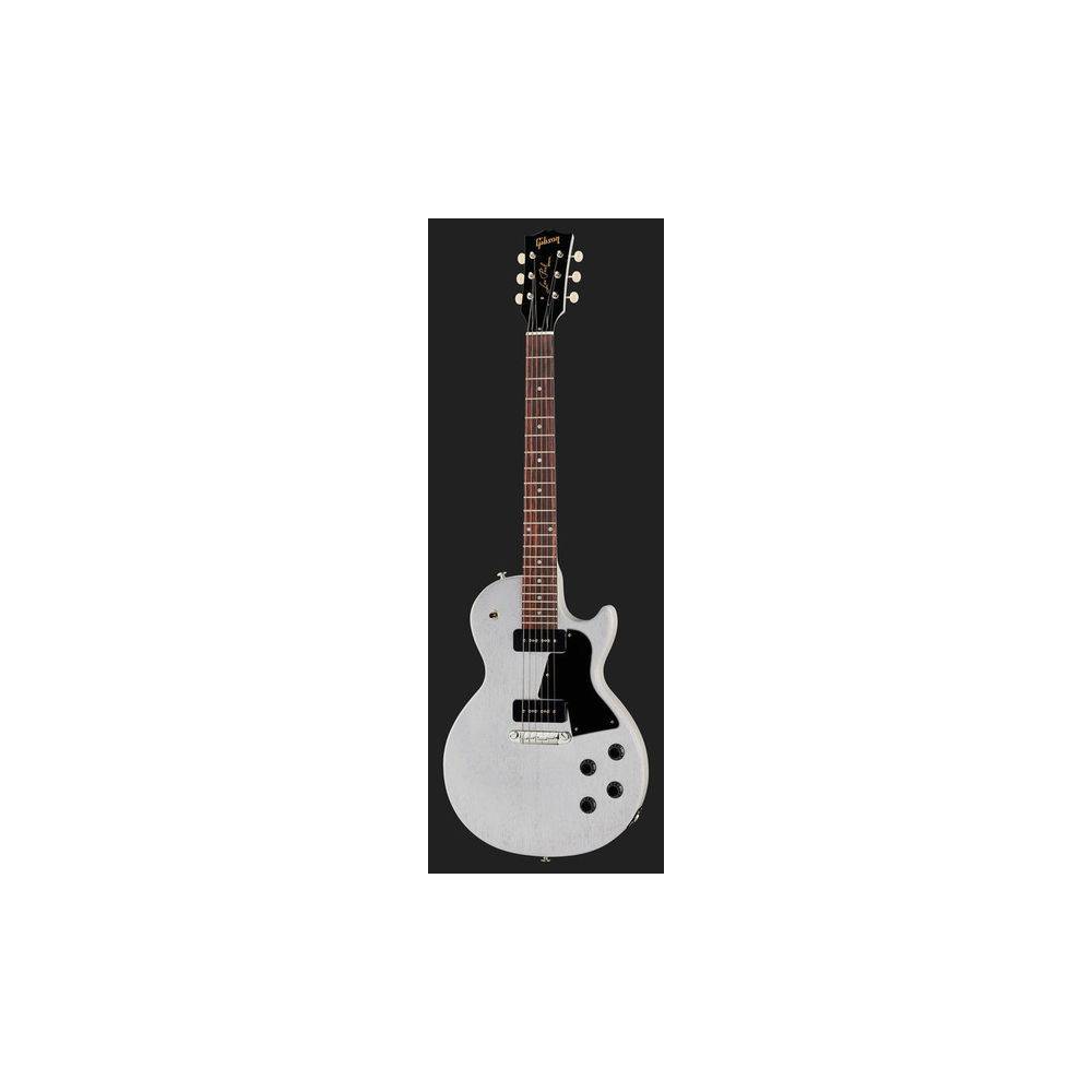 Gibson Modern Collection Les Paul Special Tribute P-90 Worn White Satin elektrische gitaar met gigbag
