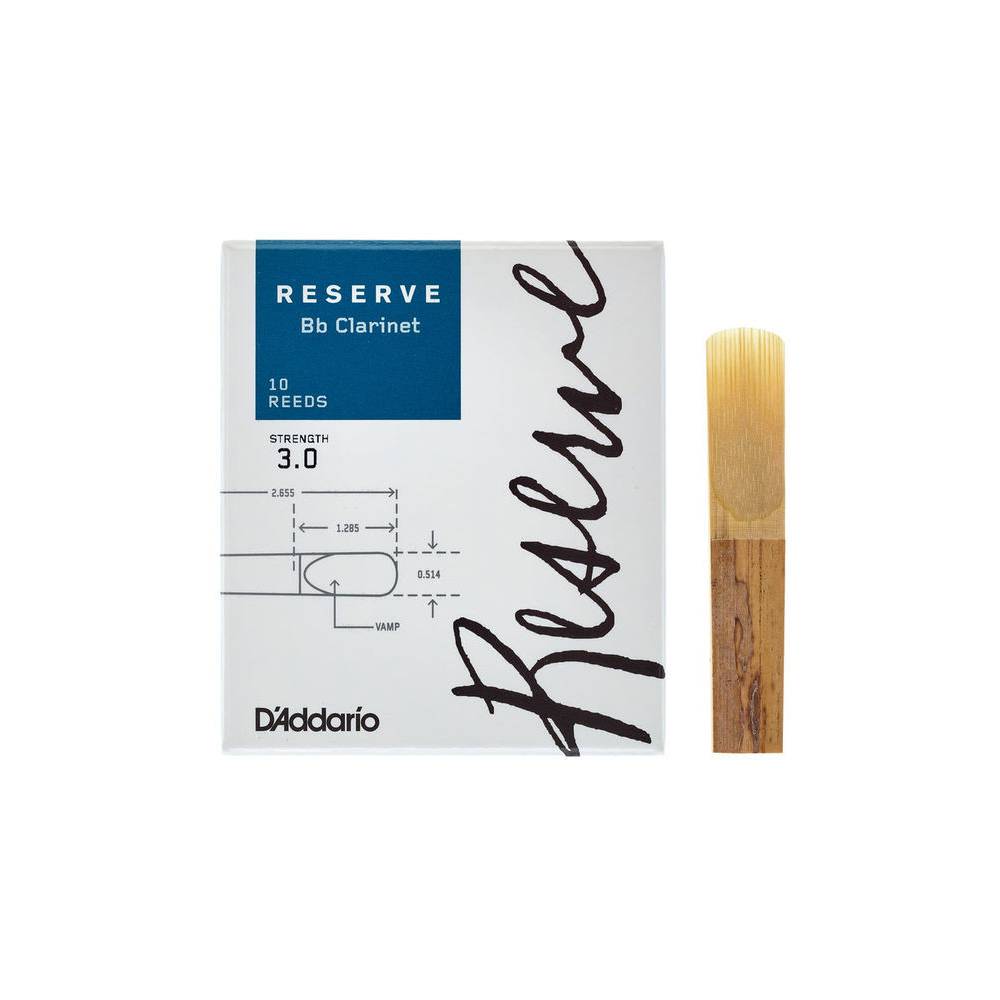 D'Addario Woodwinds Reserve Bb Clarinet Reeds 3.0 (10 stuks)