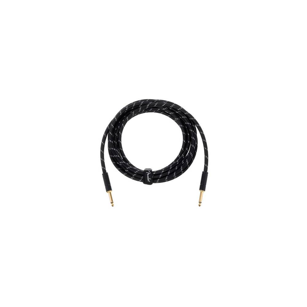 Fender Deluxe Cables instrumentkabel 4.5m zwart tweed recht