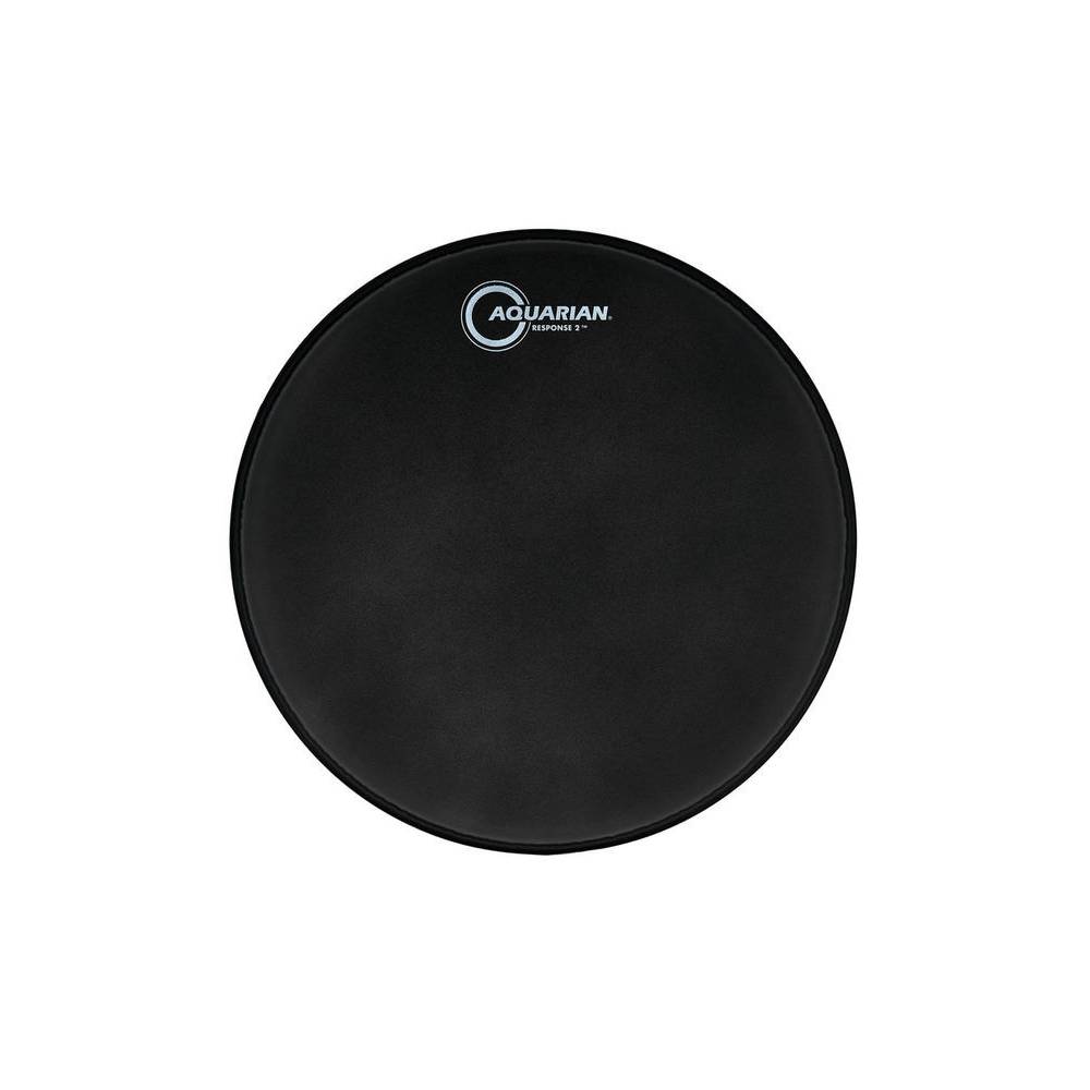 Aquarian Response 2 Texture Coated Black 12 inch drumvel