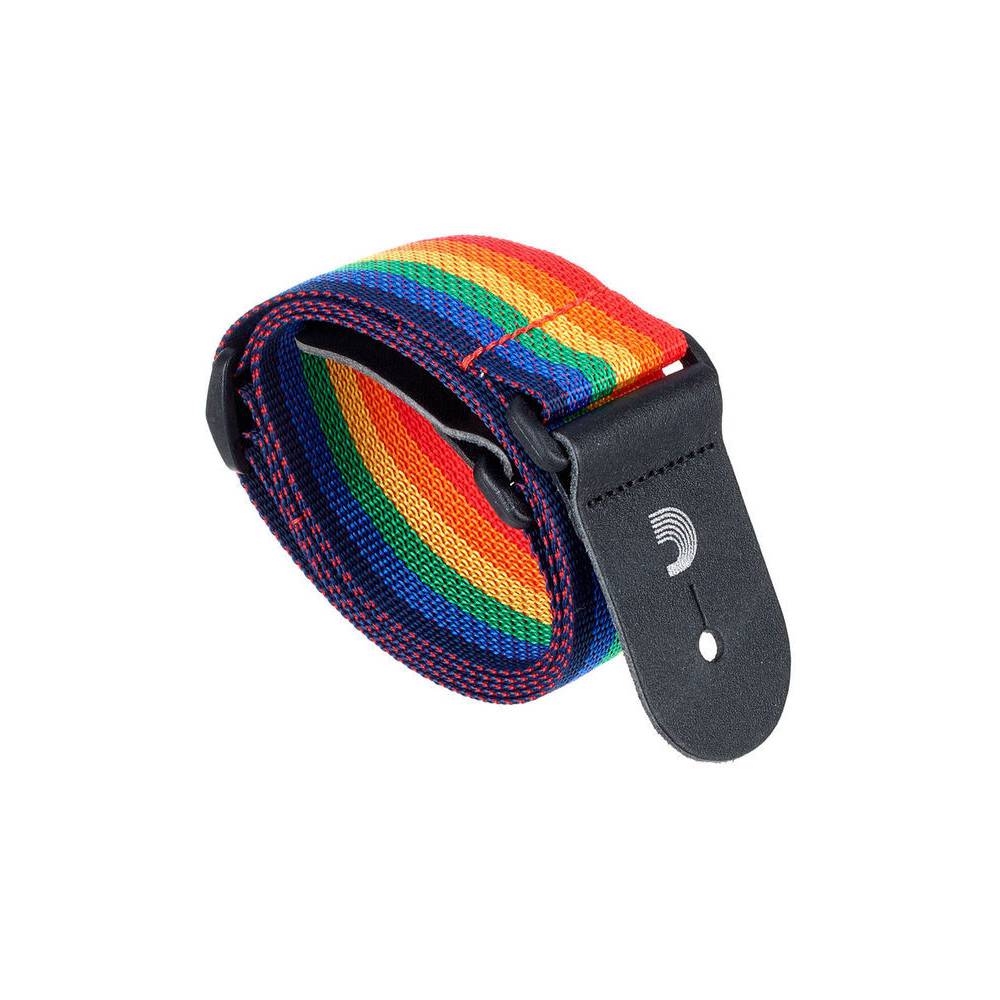 D'Addario PWS111 polypropyleen gitaarband Rainbow