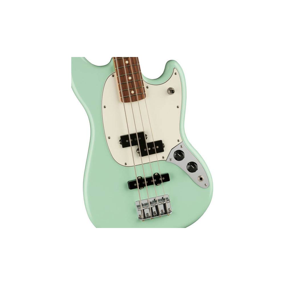 Fender Mustang Bass PJ Surf Green PF Limited Edition elektrische basgitaar