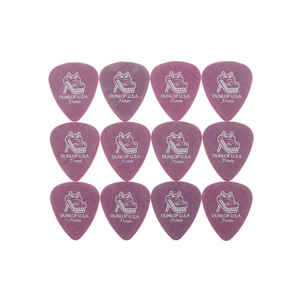 Dunlop Gator Grip 0.71mm 12-pack plectrumset donkerpaars
