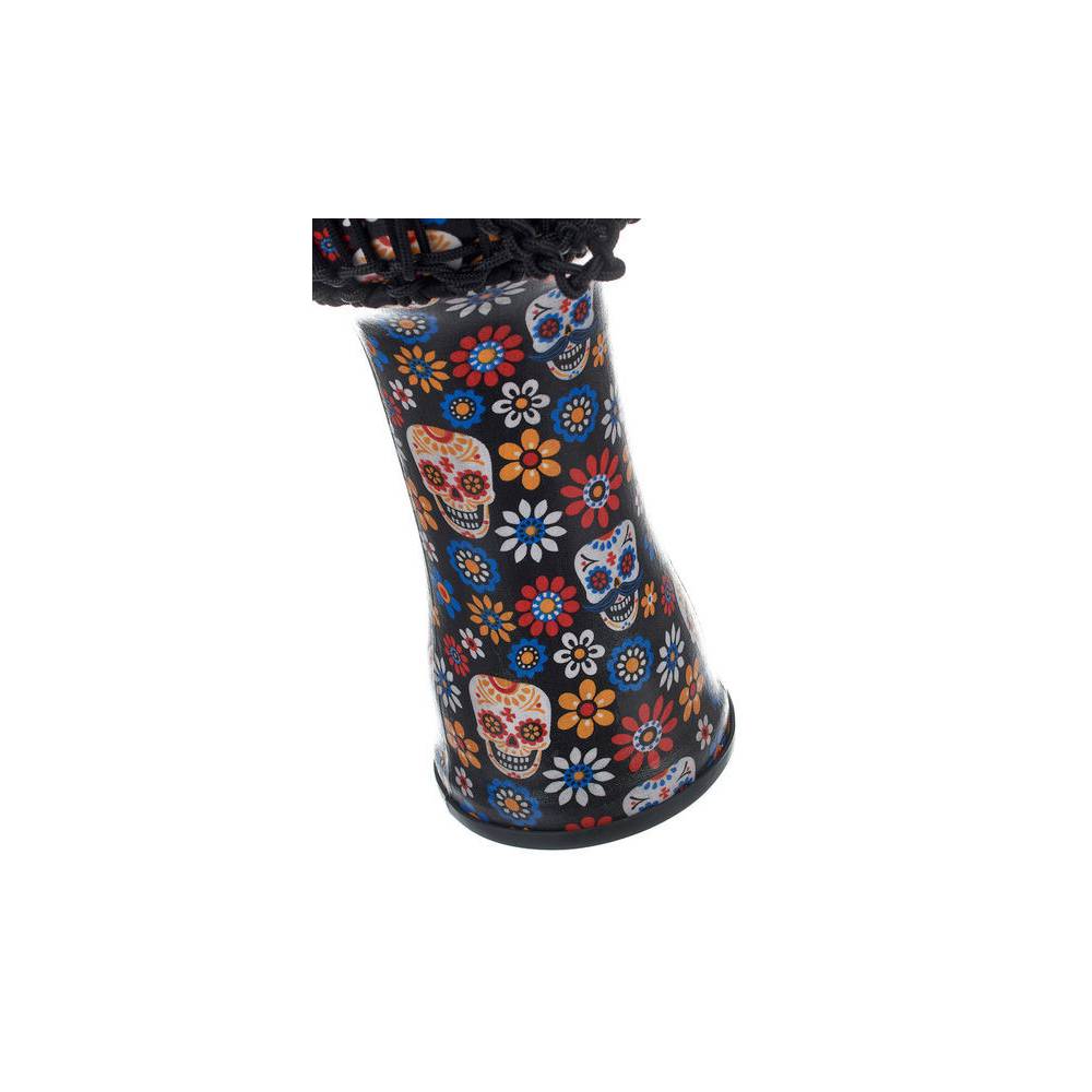 Meinl PADJ7-M-F Rope Tuned Travel Series Day Of The Dead 10 inch Djembe